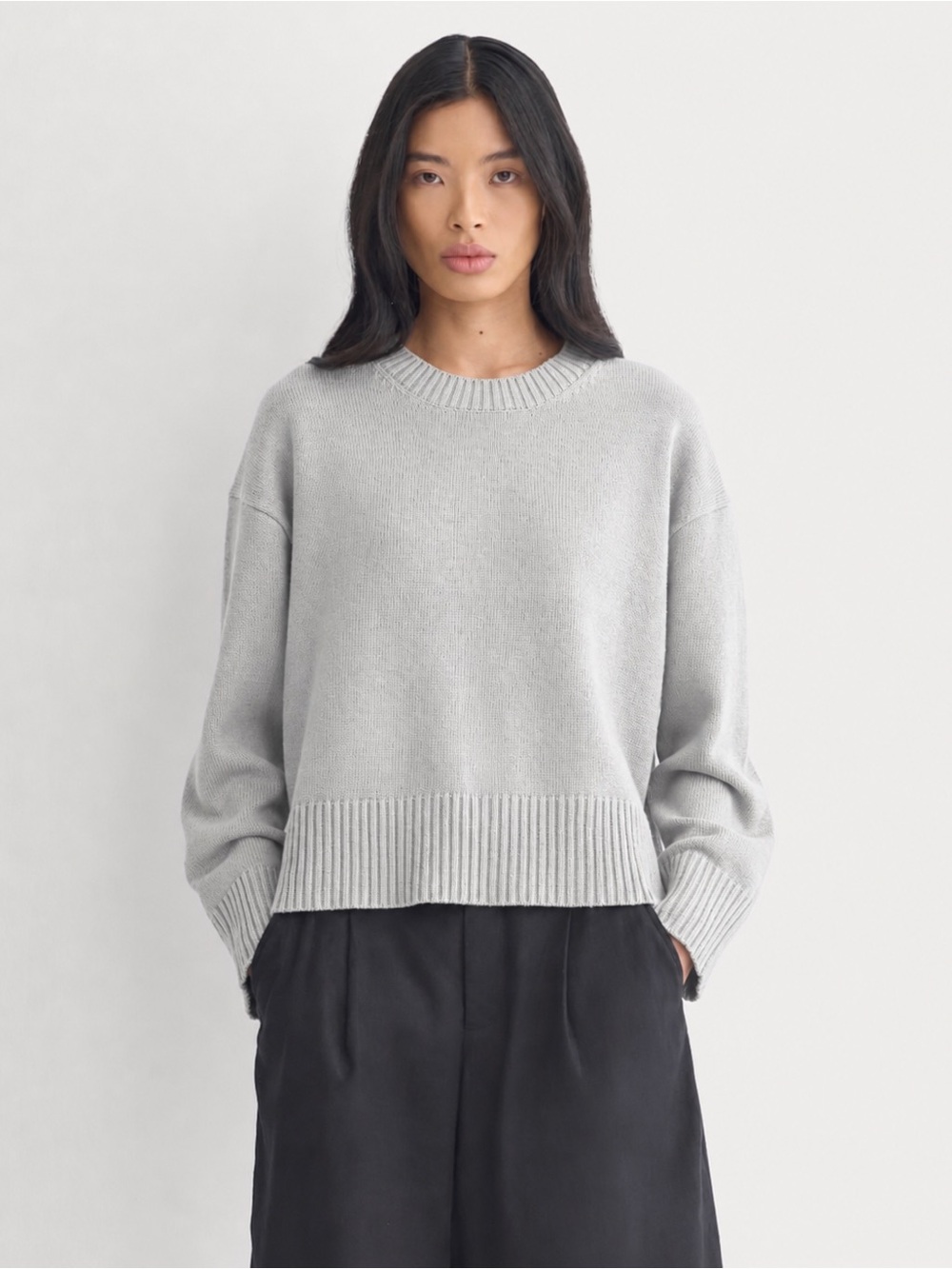 Everlane Light Gray Crewneck Sweater